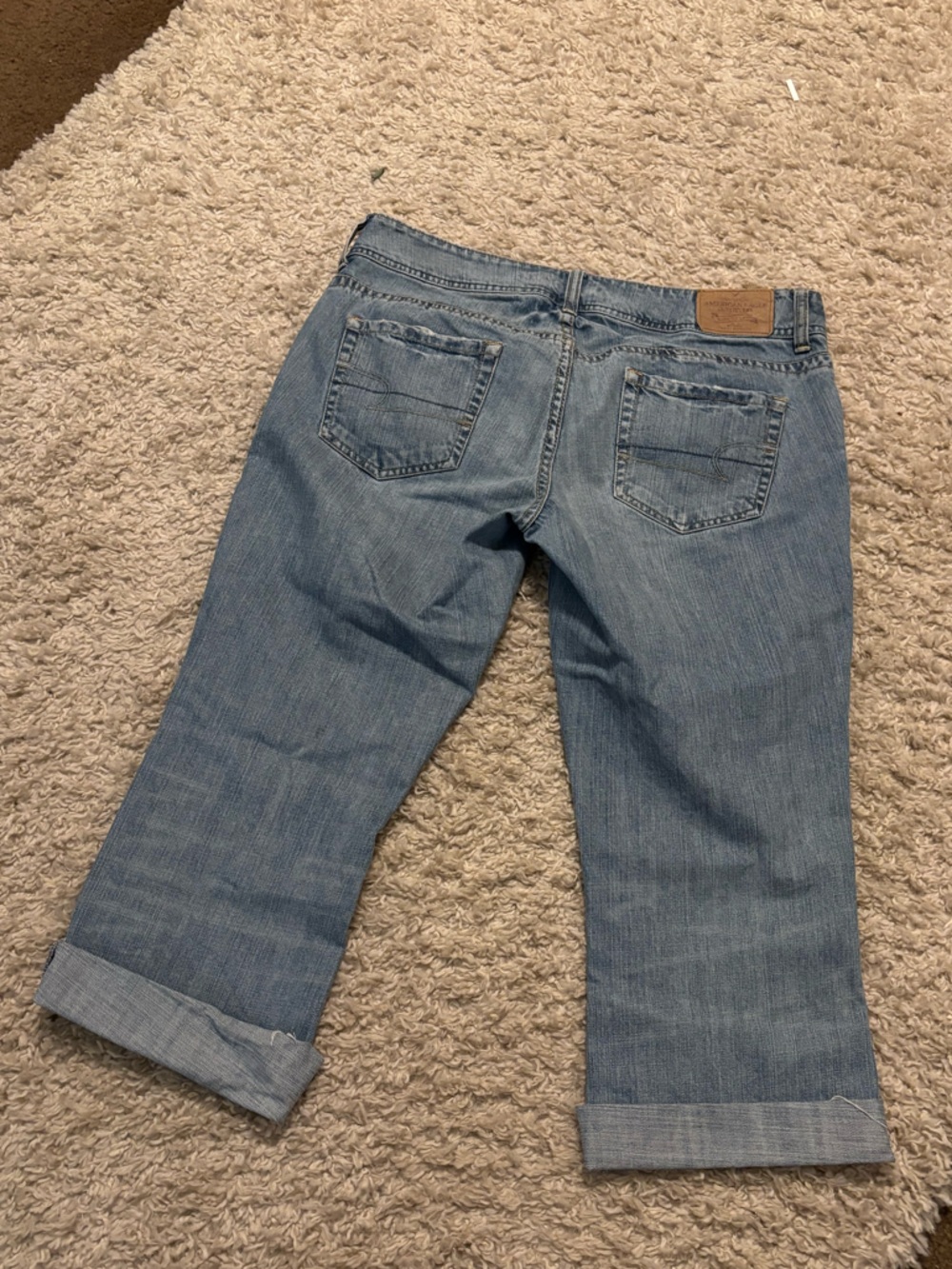 American Eagle Outfitters Light Blue Boyfriend Crop Jeans - Picture 3 of 7